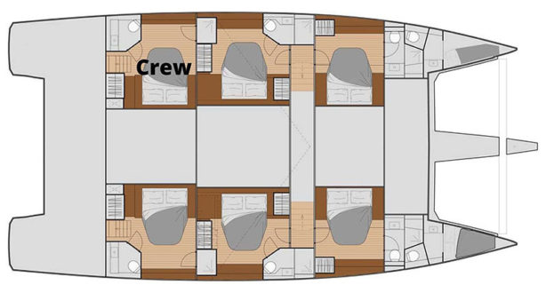 Fountaine Pajot 61ft - 2022 layout
