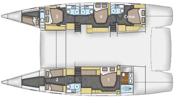 Fountaine Pajot 67ft - 2017 layout