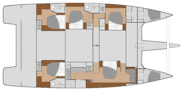 Fountaine Pajot 67ft - 2021 layout