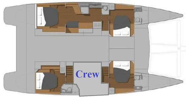 Fountaine Pajot 58ft - 2016 (refit 2023) layout
