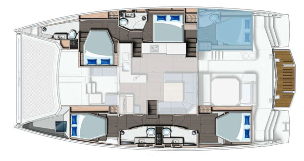 Robertson and Caine 50ft - 2019, refit 2023 layout