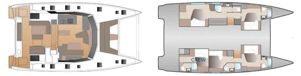 Fountaine Pajot 51ft - 2022 layout