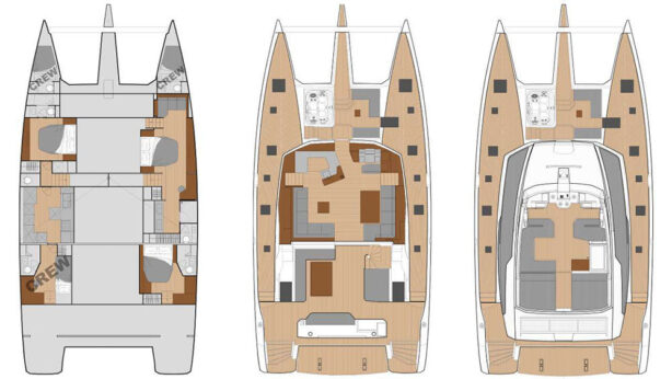 Fountaine Pajot 67ft - 2024 layout