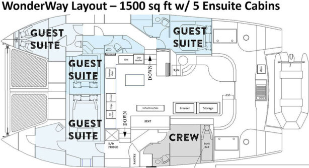 53ft Royal Cape layout